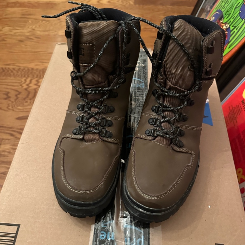 DC water resistant boots. Worn outside once. Basically brand new